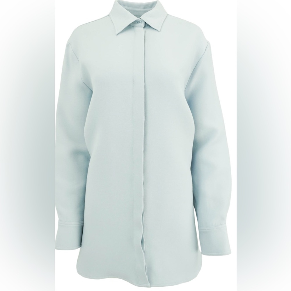 BRANDON MAXWELL THE PHILLIPPA SHIRT DRESS IN SKY BLUE 10 NEW with Tags!